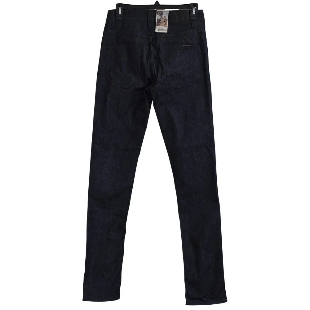 Nudie Jeans Grim Tim Mens 29x34 Dry Navy Dips Organic Cotton Slim Straight New